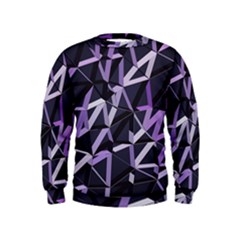 3d Lovely Geo Lines Vi Kids  Sweatshirt by Uniqued