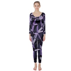 3d Lovely Geo Lines Vi Long Sleeve Catsuit by Uniqued