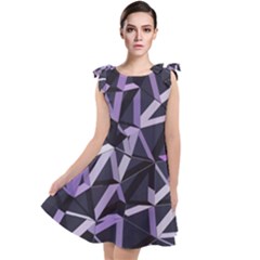 3d Lovely Geo Lines Vi Tie Up Tunic Dress by Uniqued