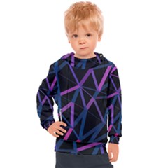 3d Lovely Geo Lines  V Kids  Hooded Pullover by Uniqued