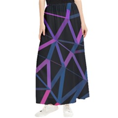 3d Lovely Geo Lines  V Maxi Chiffon Skirt