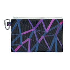 3d Lovely Geo Lines  V Canvas Cosmetic Bag (large) by Uniqued