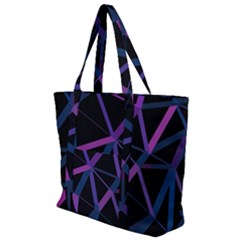 3d Lovely Geo Lines  V Zip Up Canvas Bag