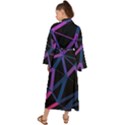 3d Lovely Geo Lines  V Maxi Kimono View2