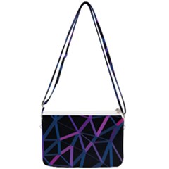 3d Lovely Geo Lines  V Double Gusset Crossbody Bag by Uniqued