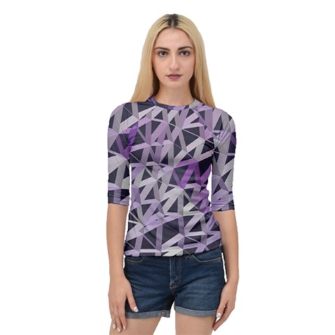 3d Lovely Geo Lines  Iv Quarter Sleeve Raglan Tee by Uniqued
