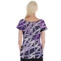 3d Lovely Geo Lines  Iv Cap Sleeve Top View2