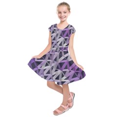 3d Lovely Geo Lines  Iv Kids  Short Sleeve Dress