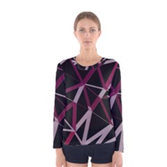 3d Lovely Geo Lines Iii Women s Long Sleeve Tee