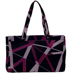 3d Lovely Geo Lines Iii Canvas Work Bag by Uniqued