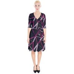 3d Lovely Geo Lines Iii Wrap Up Cocktail Dress by Uniqued