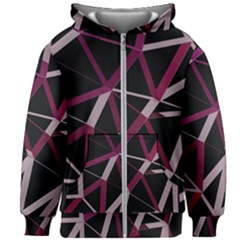 3d Lovely Geo Lines Iii Kids  Zipper Hoodie Without Drawstring by Uniqued