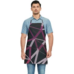 3d Lovely Geo Lines Iii Kitchen Apron by Uniqued