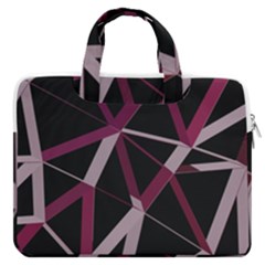 3d Lovely Geo Lines Iii Macbook Pro Double Pocket Laptop Bag by Uniqued