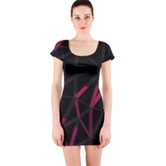 3d Lovely Geo Lines Viii Short Sleeve Bodycon Dress by Uniqued