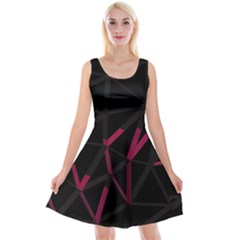 3d Lovely Geo Lines Viii Reversible Velvet Sleeveless Dress