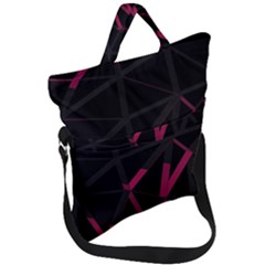 3d Lovely Geo Lines Viii Fold Over Handle Tote Bag by Uniqued