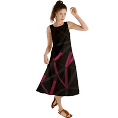 3d Lovely Geo Lines Viii Summer Maxi Dress by Uniqued