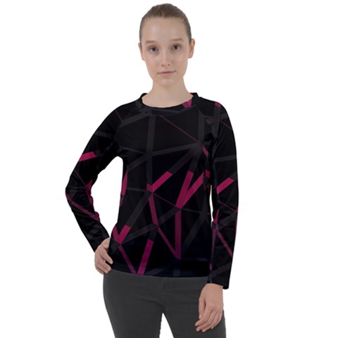 3d Lovely Geo Lines Viii Women s Long Sleeve Raglan Tee by Uniqued