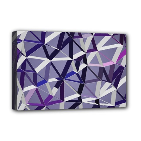 3d Lovely Geo Lines Ix Deluxe Canvas 18  X 12  (stretched) by Uniqued