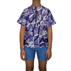 3d Lovely Geo Lines Ix Kids  Short Sleeve Swimwear by Uniqued