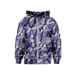 3d Lovely Geo Lines Ix Kids  Zipper Hoodie by Uniqued