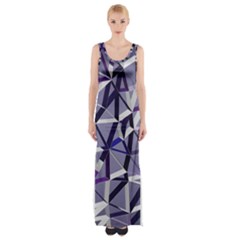 3d Lovely Geo Lines Ix Thigh Split Maxi Dress by Uniqued