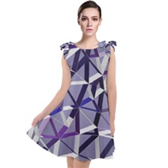 3d Lovely Geo Lines Ix Tie Up Tunic Dress by Uniqued