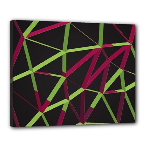 3d Lovely Geo Lines X Canvas 20  X 16  (stretched) by Uniqued