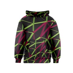 3d Lovely Geo Lines X Kids  Pullover Hoodie by Uniqued