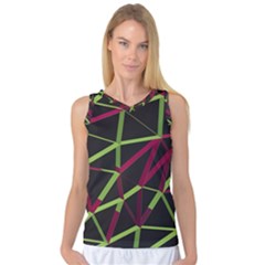 3d Lovely Geo Lines X Women s Basketball Tank Top by Uniqued