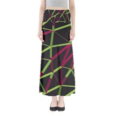 3d Lovely Geo Lines X Full Length Maxi Skirt by Uniqued