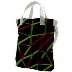 3d Lovely Geo Lines X Canvas Messenger Bag by Uniqued