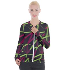 3d Lovely Geo Lines X Casual Zip Up Jacket by Uniqued