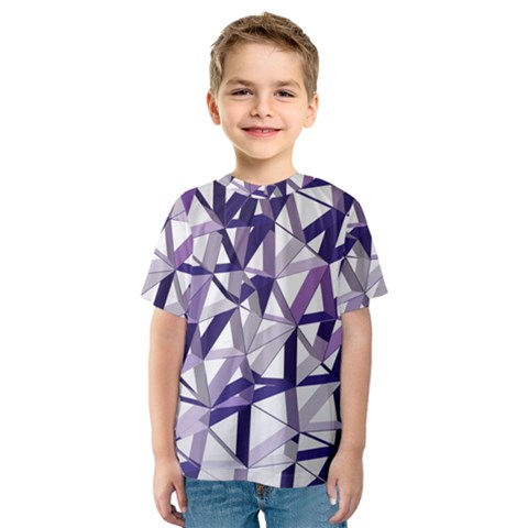 3d Lovely Geo Lines X Kids  Sport Mesh Tee by Uniqued