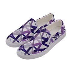 3d Lovely Geo Lines X Women s Canvas Slip Ons by Uniqued