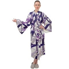 3d Lovely Geo Lines X Maxi Velour Kimono by Uniqued