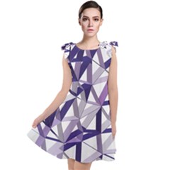 3d Lovely Geo Lines X Tie Up Tunic Dress by Uniqued