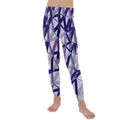 3d Lovely Geo Lines X Kids  Lightweight Velour Leggings by Uniqued