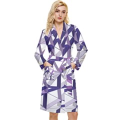 3d Lovely Geo Lines X Long Sleeve Velour Robe by Uniqued