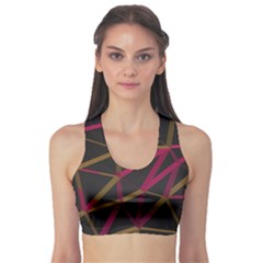 3d Lovely Geo Lines Xi Sports Bra by Uniqued