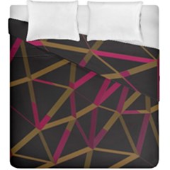 3d Lovely Geo Lines Xi Duvet Cover Double Side (king Size) by Uniqued