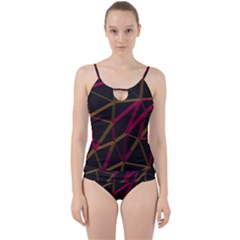 3d Lovely Geo Lines Xi Cut Out Top Tankini Set by Uniqued