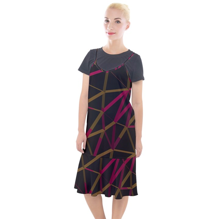 3D Lovely GEO Lines XI Camis Fishtail Dress