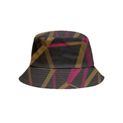 3d Lovely Geo Lines Xi Bucket Hat (kids) by Uniqued
