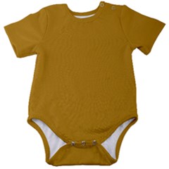 Color Dark Goldenrod Baby Short Sleeve Onesie Bodysuit by Kultjers