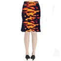 Orange Waves Abstract Series No2 Short Mermaid Skirt View2