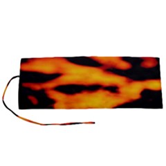 Orange Waves Abstract Series No2 Roll Up Canvas Pencil Holder (s) by DimitriosArt