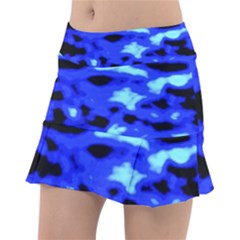 Blue Waves Abstract Series No11 Classic Tennis Skirt by DimitriosArt