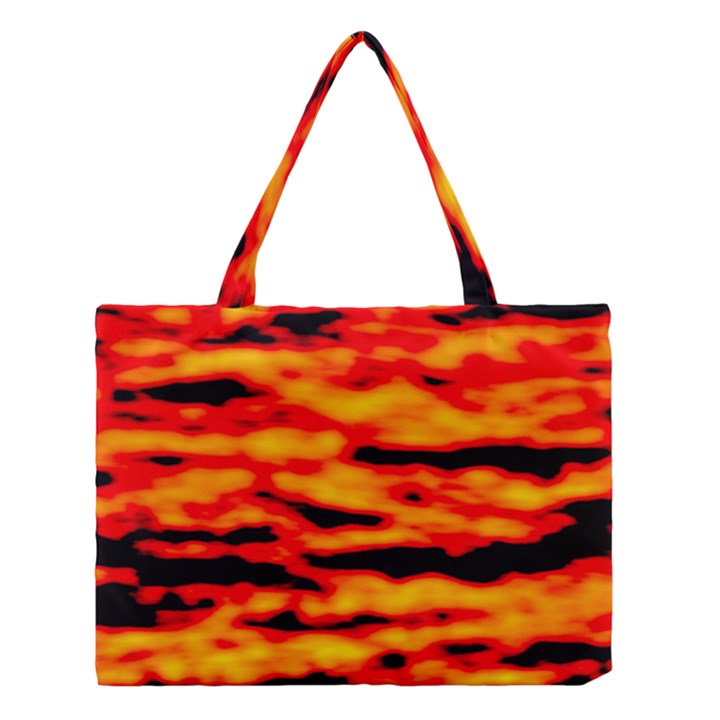 Red  Waves Abstract Series No14 Medium Tote Bag